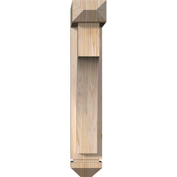 Westlake Arts And Crafts Smooth Bracket W/ Offset Brace, Douglas Fir, 5 1/2W X 18D X 30H